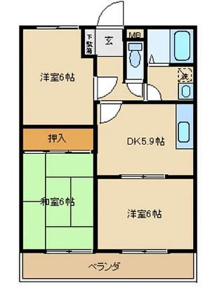 カステリヨ 三光の間取り