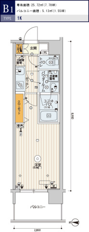 スカイコートパレス錦糸町の間取り