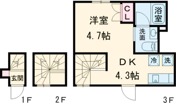 ＦＡＩＲ亀戸クレスト・302号室の間取り