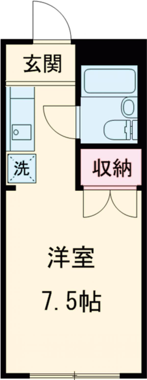 ハイツ谷野・213号室の間取り