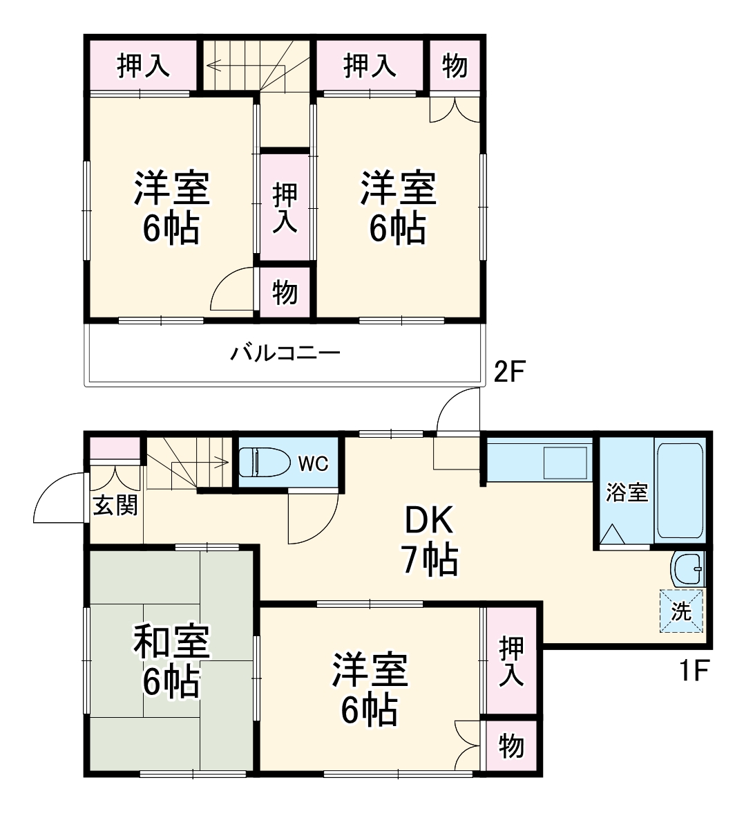 高田様貸家の間取り