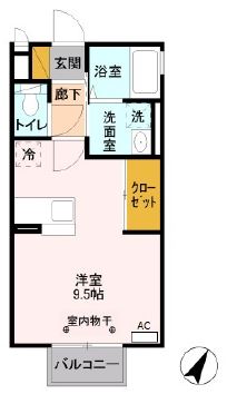 ディアコート・Aの間取り