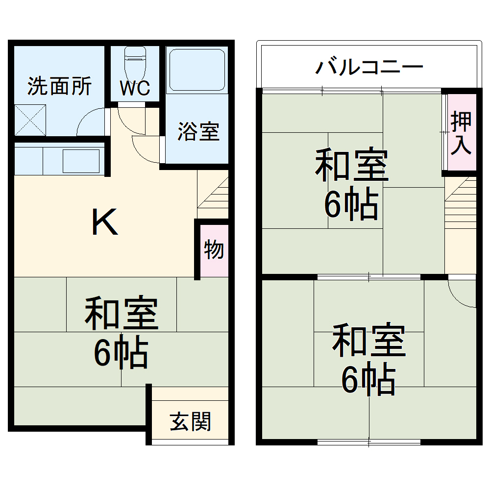 塩田前泓町貸家の間取り