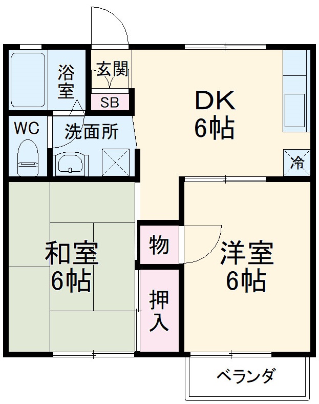 サンハイツ井田の間取り