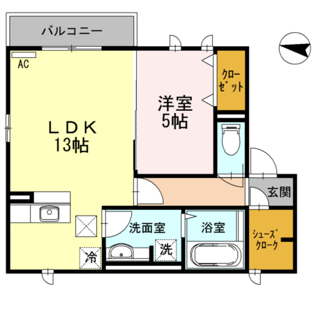 コーポミナモトⅢの間取り