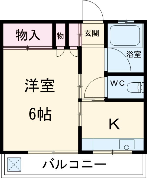 ウィングハイツ・206号室の間取り