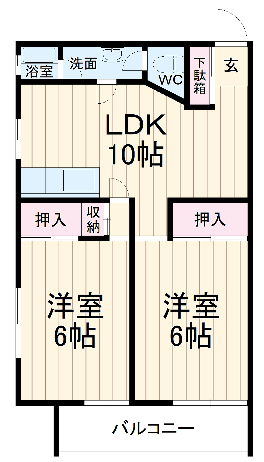 コーポラスシンマチの間取り