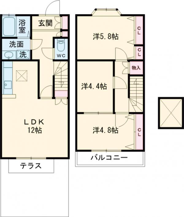 テラスN・Sの間取り