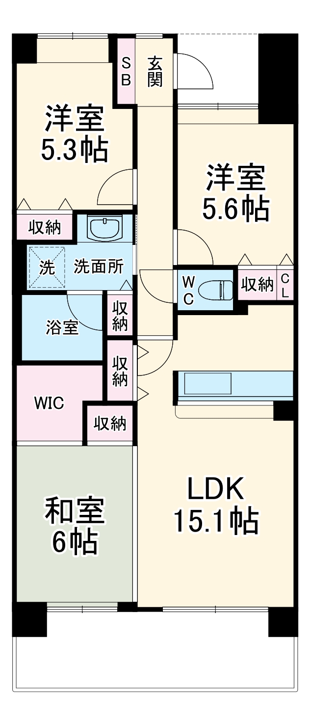 アソシエール溝の口の間取り