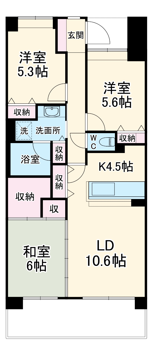 アソシエール溝の口の間取り