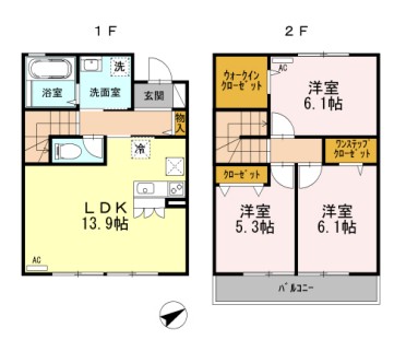 シーゲート府中Ⅱの間取り