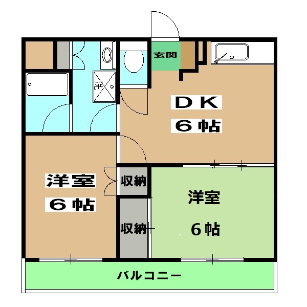 マンションメルローズの間取り