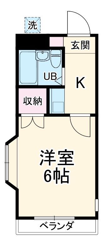 203号室の間取り