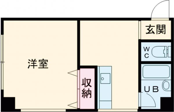 本所の完工年月(1972年4月)築の賃貸マンションの間取り