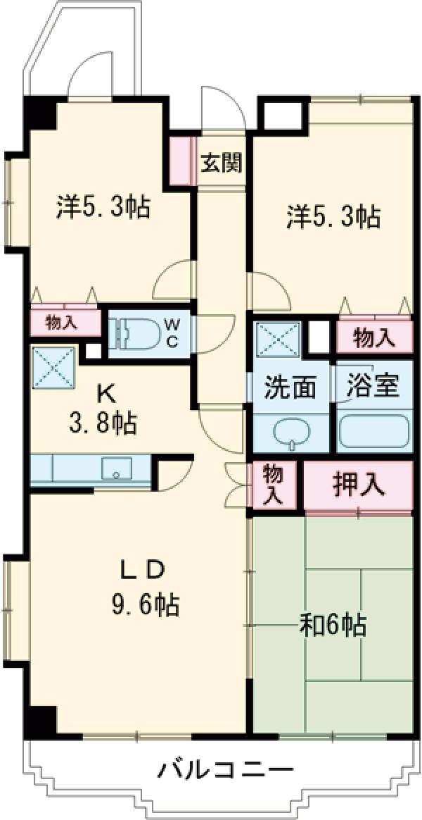 コンフォート国立の間取り