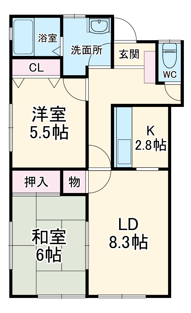 松本貸家の間取り