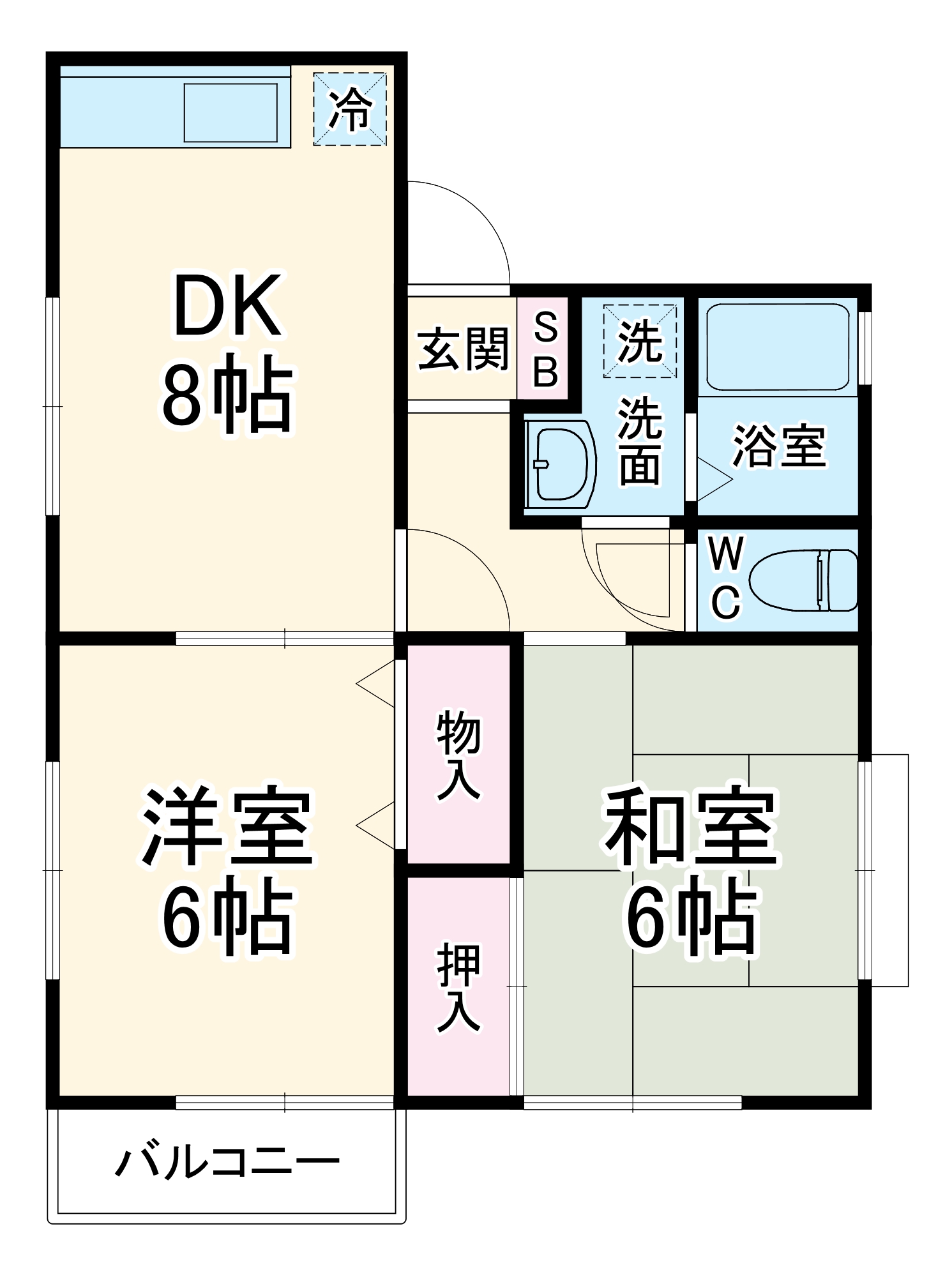 グローヴ　Ⅰの間取り
