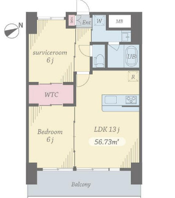 プライムコート立川の間取り