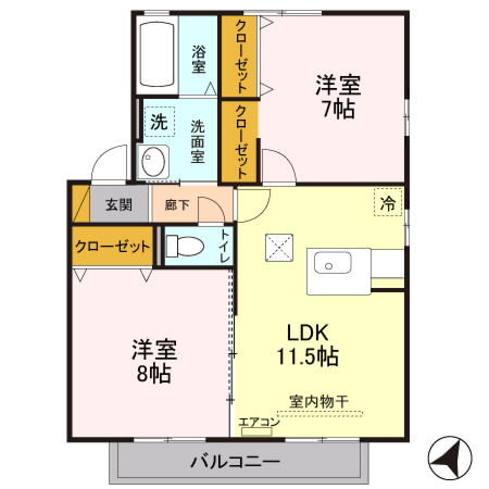 モンソレーユCの間取り