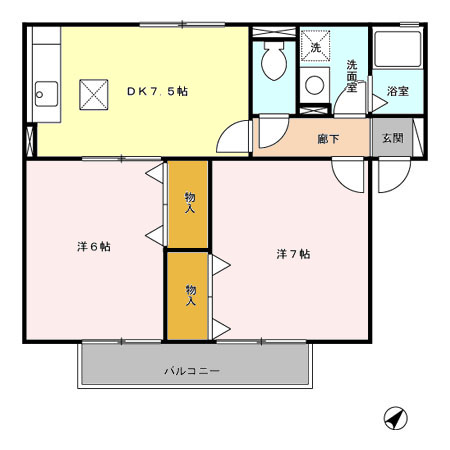 ウィルモア Bの間取り
