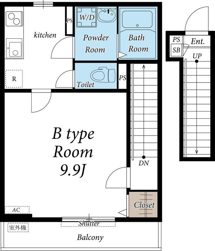 柴崎町の完工年月(2015年12月)築の賃貸アパートの間取り