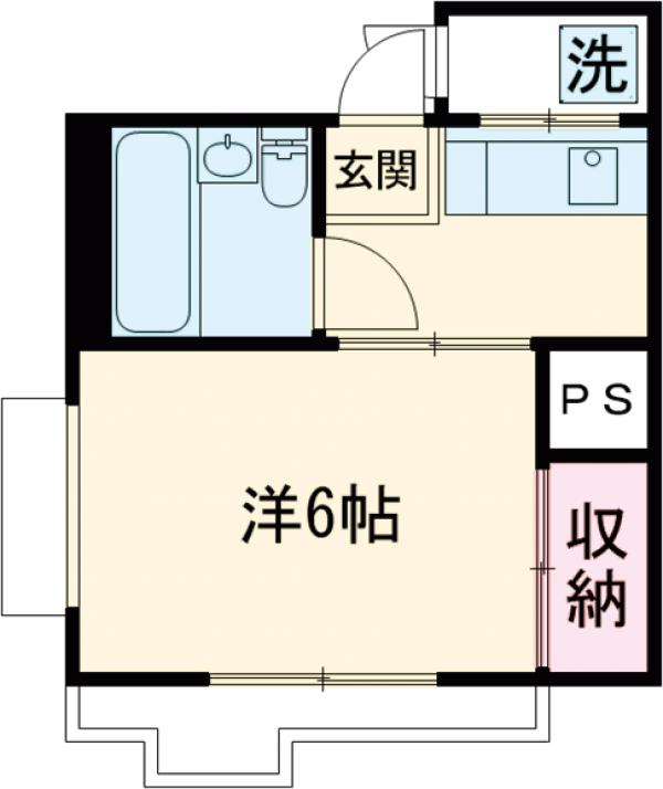 本所の完工年月(1974年5月)築の賃貸マンションの間取り