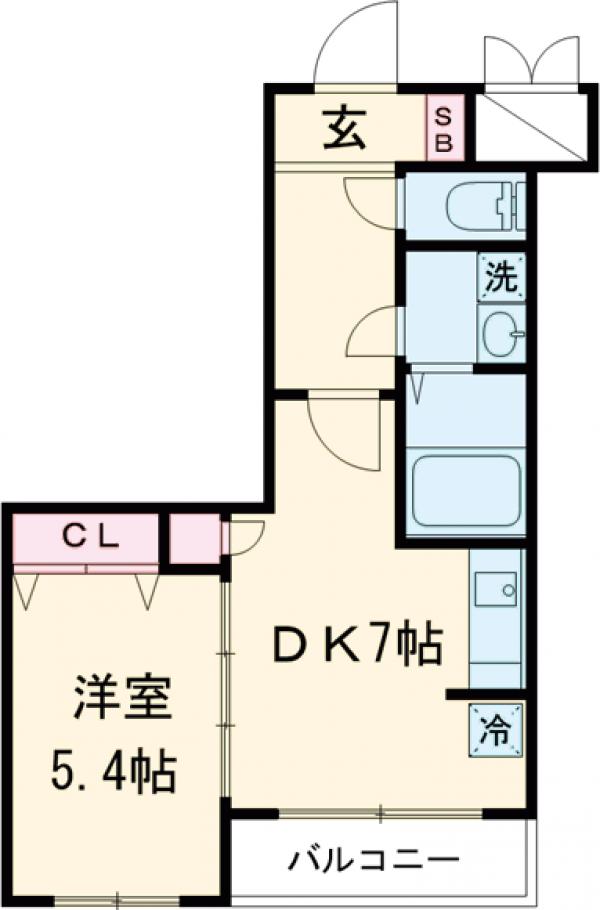 シャトーライフ立川Ⅰの間取り