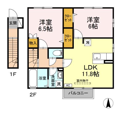 カスターノ Aの間取り