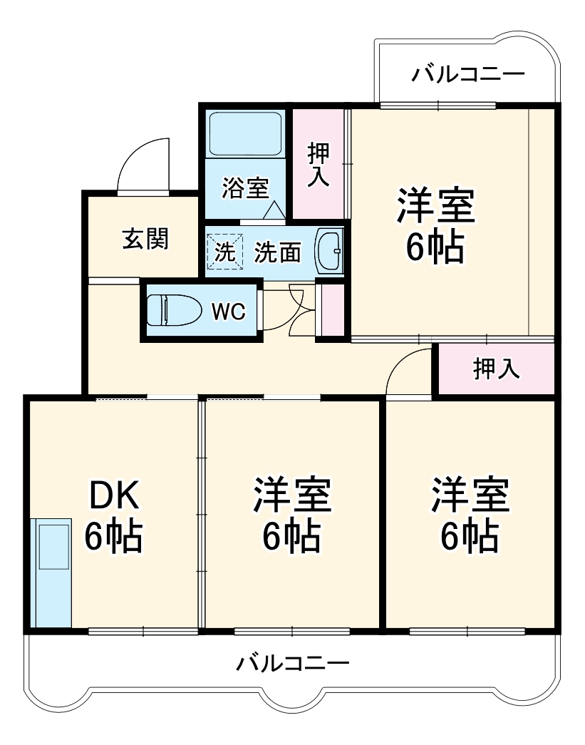 グランヴェール伏見Ⅰの間取り