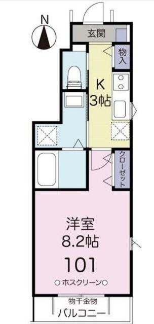 イン ビッグ 松原IIの間取り