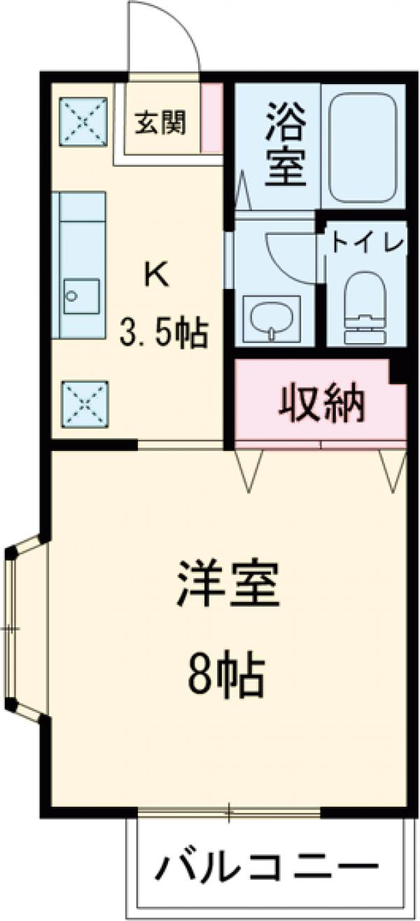 ソレイユ国立の間取り