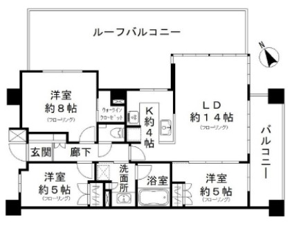 ライオンズ立川錦町レジデンスの間取り