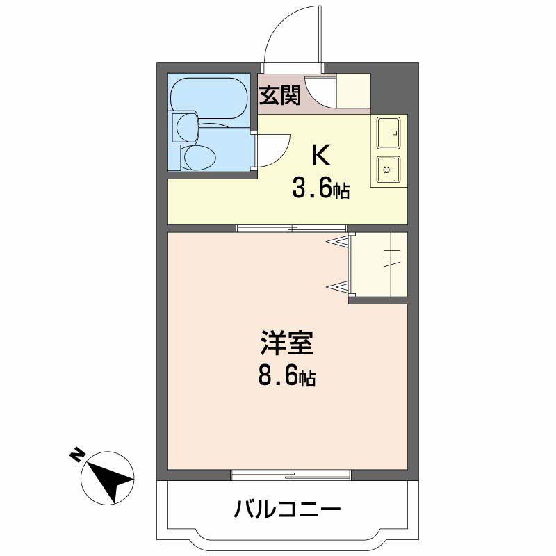 聖一色の完工年月(1995年1月)築の賃貸マンションの間取り