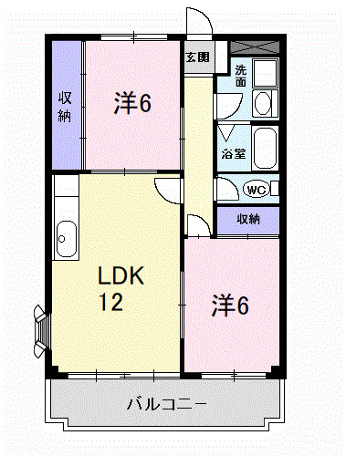 エステート豊の間取り