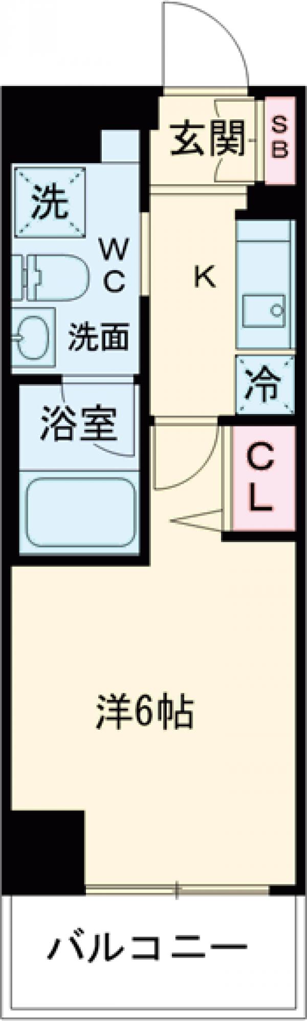 ヴェルト府中・602号室の間取り