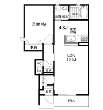 シャーメゾンMUKUROJIコートB棟の間取り
