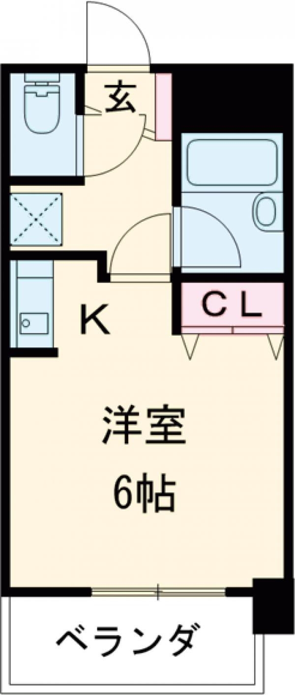 本所の完工年月(1999年8月)築の賃貸マンションの間取り