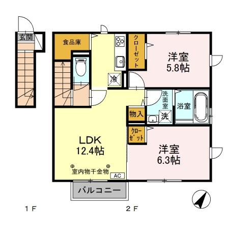 ルミニョンセパルAの間取り