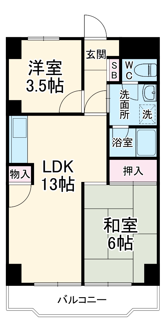 入間市駅前ビルの間取り