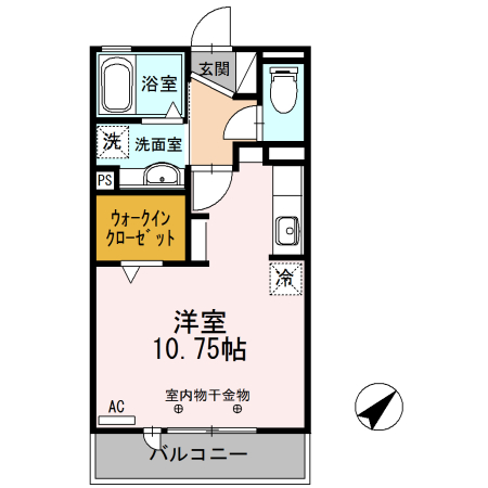 谷田の完工年月(2015年3月)築の賃貸アパートの間取り