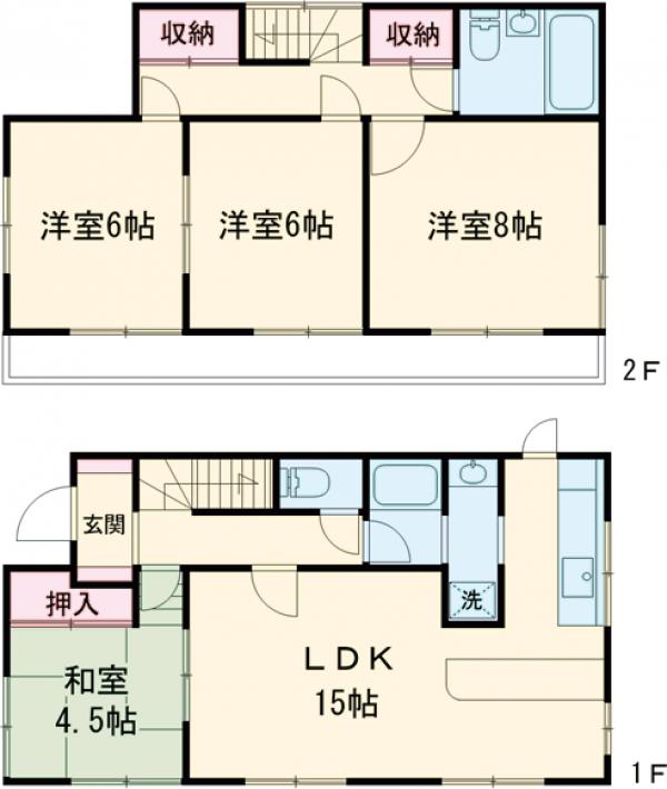石田貸家の間取り