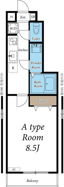 リブリ・国立の間取り