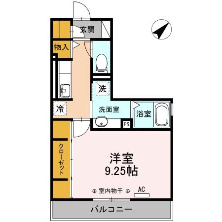 谷田の完工年月(2016年6月)築の賃貸アパートの間取り