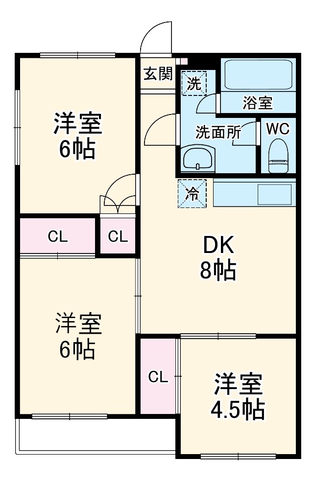 宿河原マンションの間取り