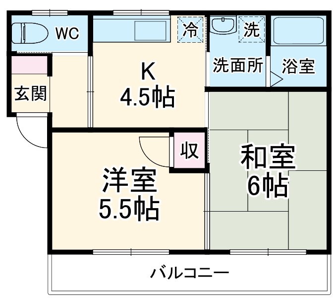 指月ハイム１の間取り