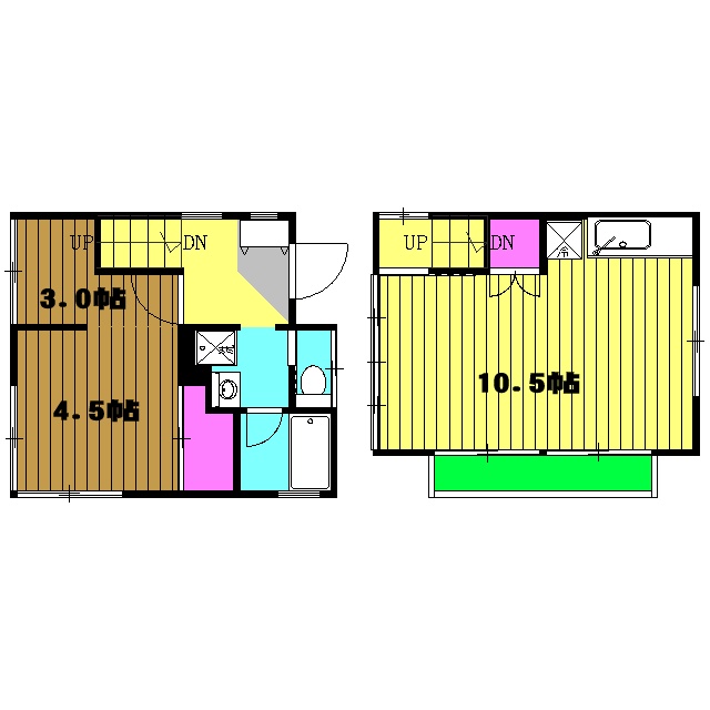 所沢久米貸家の間取り