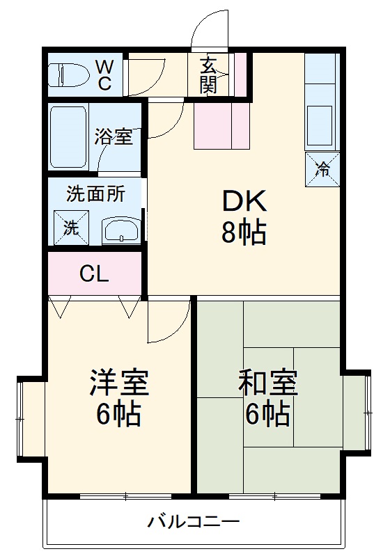 ハイツイチノＢの間取り