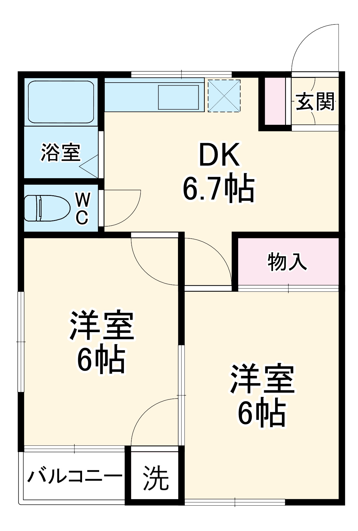 ホワイトハイツ久保田の間取り