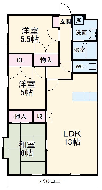 サン・フレア・ベル長通の間取り