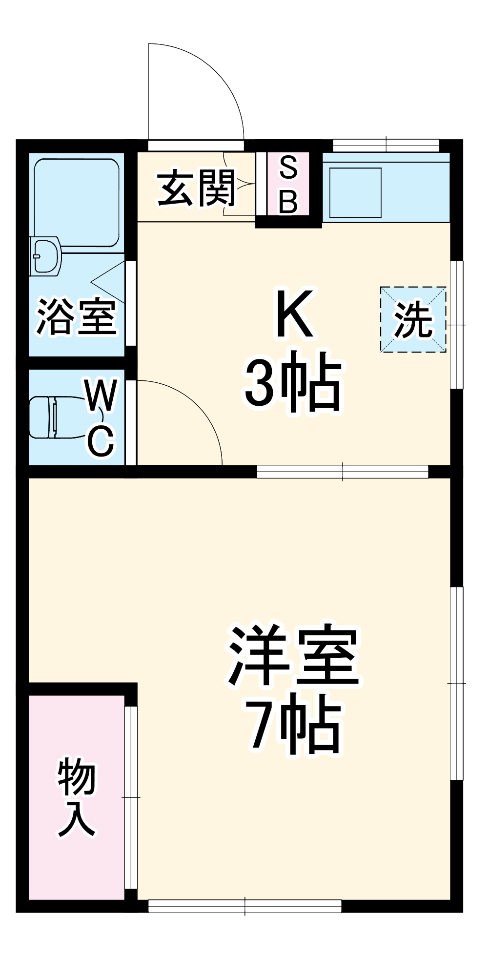 ハイツ越水の間取り